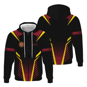 Railspirit Personalized Chicago Great Western Railroad Hoodie Unisex Train Zip Hoodie All Over Print