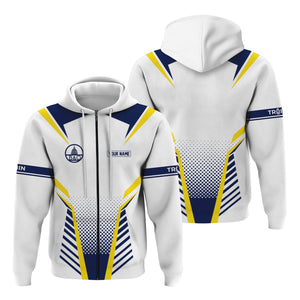 Railspirit Personalized Baltimore and Ohio Railroad Hoodie Unisex B&O Train Zip Hoodie All Over Print