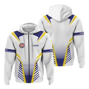 Railspirit Personalized Chicago, Burlington and Quincy Railroad Hoodie Unisex Train Zip Hoodie All Over Print