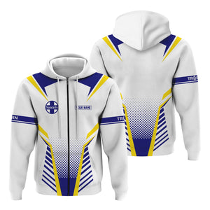 Railspirit Personalized Santa Fe Railway Hoodie Unisex Atchison, Topeka and Santa Fe Railway Train Zip Hoodie All Over Print