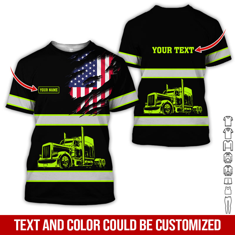 Custom Name Love Tank Truck Uniform, Personalized Apparel for Trucking Enthusiasts