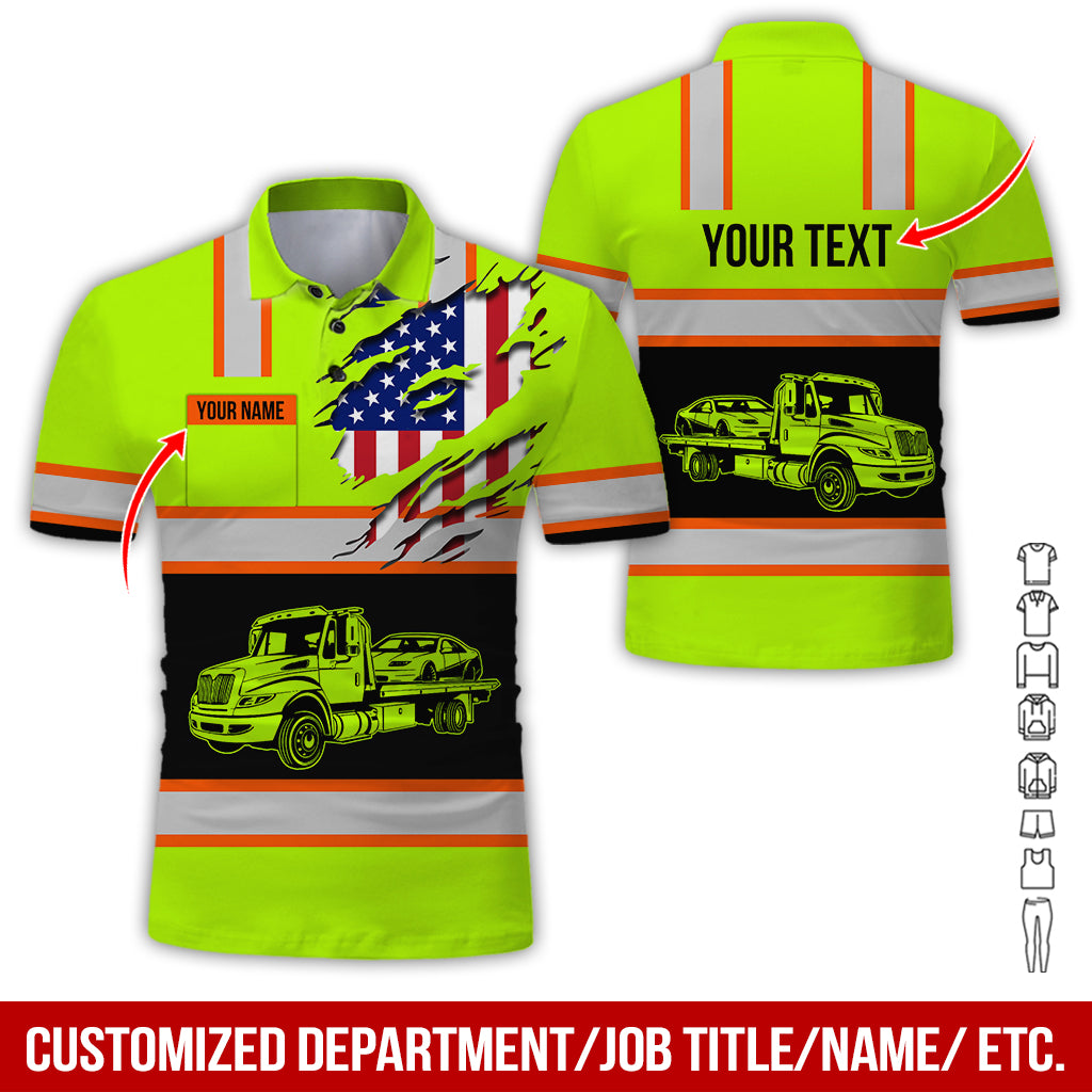 Custom Name Tow Truck Uniform, Personalized Tow Truck Apparel for Drivers