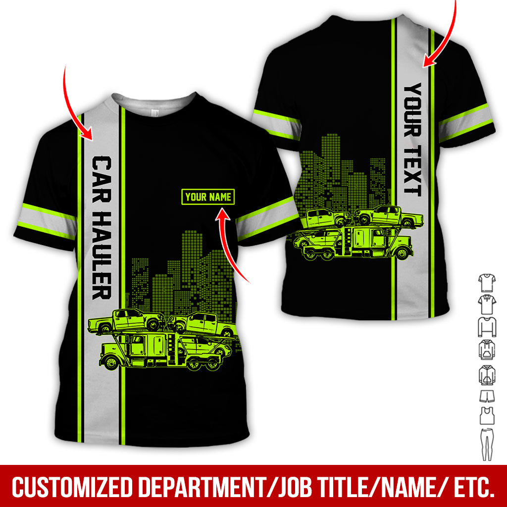 Customized Name Car Hauler Truck Uniform, Personalized Driver Apparel