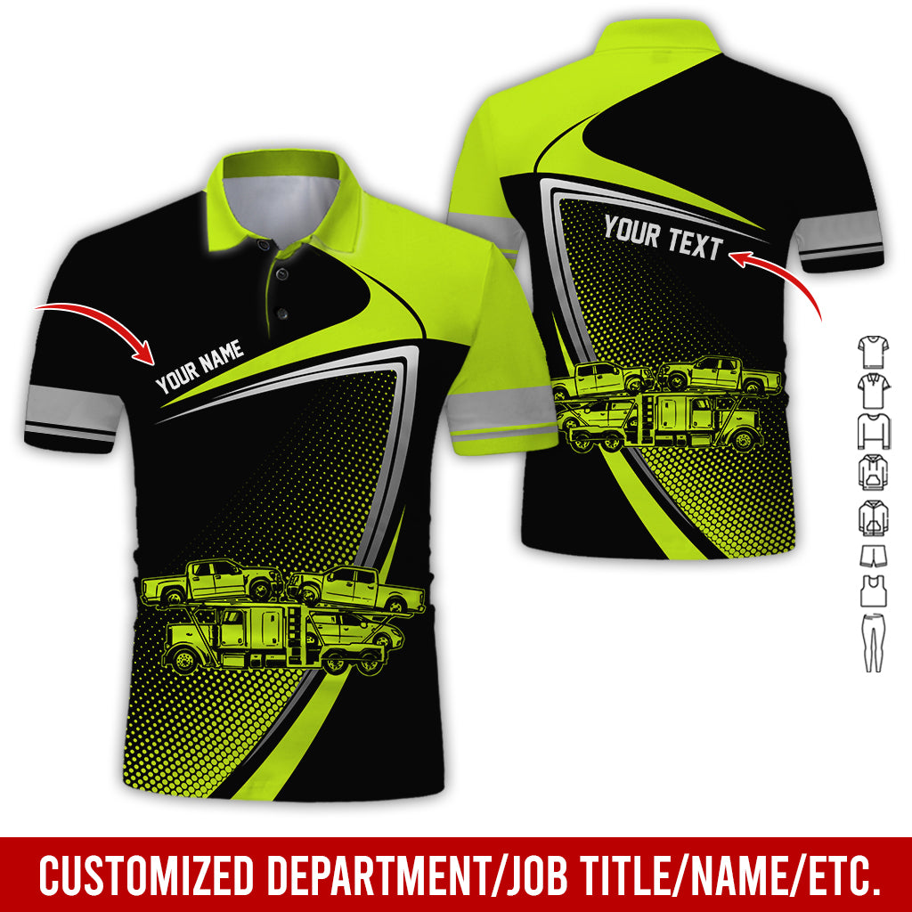 Customized Name Car Hauler Truck Printed Clothes, Personalized Gear