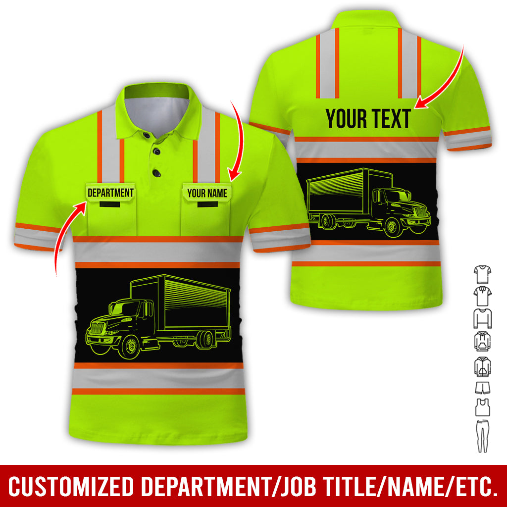Custom Name Box Truck Uniform Clothes, Printed Pocket, Personalized Truck Driver Gear