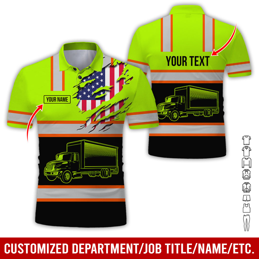 Custom Name & Box Truck Uniform, Personalized Apparel for Truck Drivers