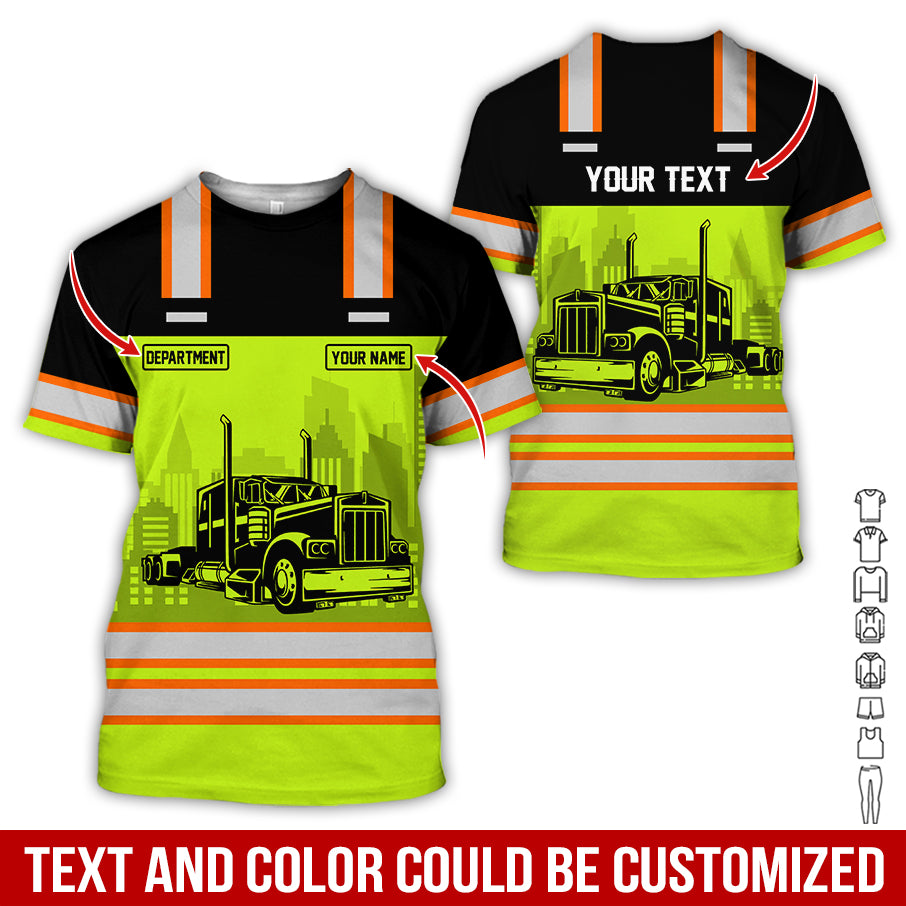 Custom Name Semi Truck Clothes, 3D Printed Design, Personalized Tow Driver Gear