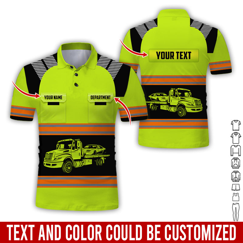 Custom Name & Love Tow Truck Uniform, Personalized Apparel for Tow Truck Lovers