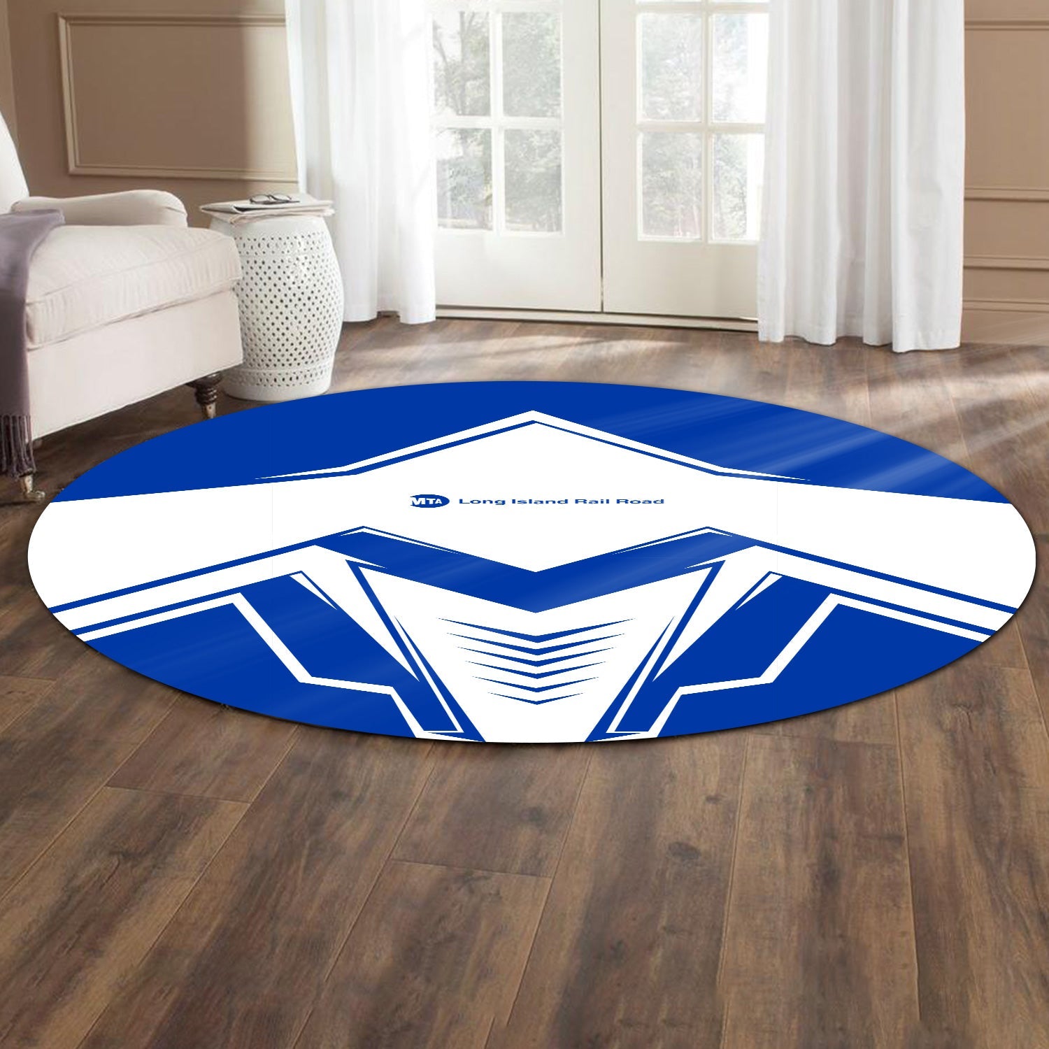 Railspirit Long Island Railroad Round Mat Railway Trainspotter Style Mat Gift Idea For Foamers