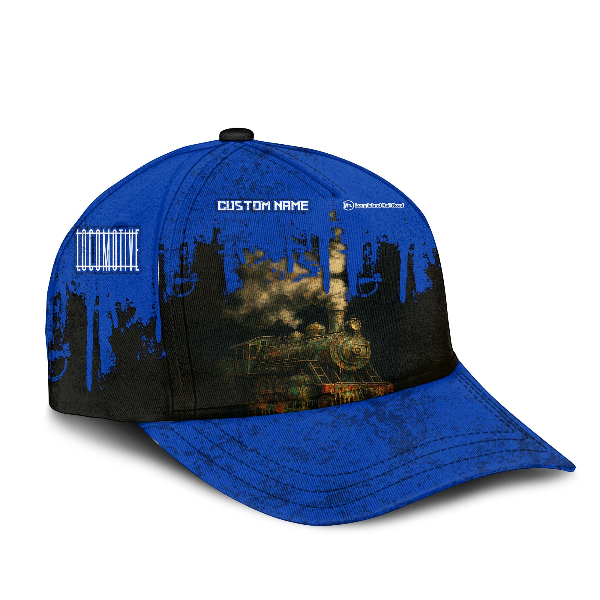 Railspirit Personalized Long Island Railroad Classic Cap Vintage Train Art Style Cap For Locomotive Fans