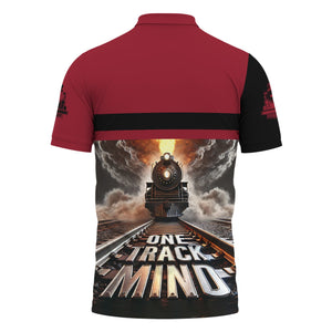 Railspirit Personalized Chicago Great Western Railroad Polo Shirt One Track Mind Train Printed Shirt