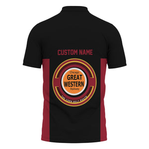 Railspirit Custom Name Chicago Great Western Railroad Polo Shirt Yes I Need All Those Train Printed Shirt