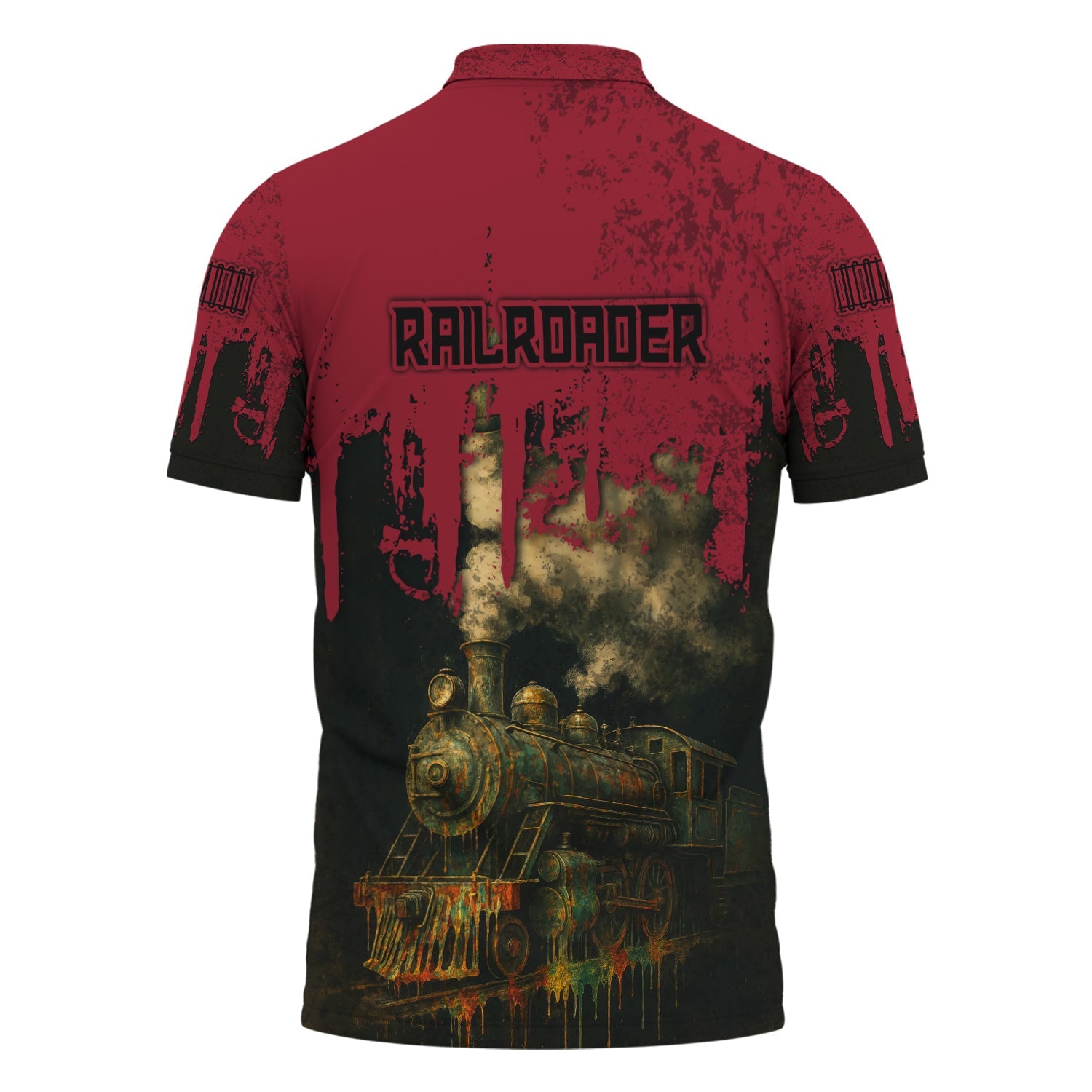 Railspirit Personalized Chicago Great Western Railroad Polo Shirt Vintage Train Art Style Shirt For Locomotive Fans