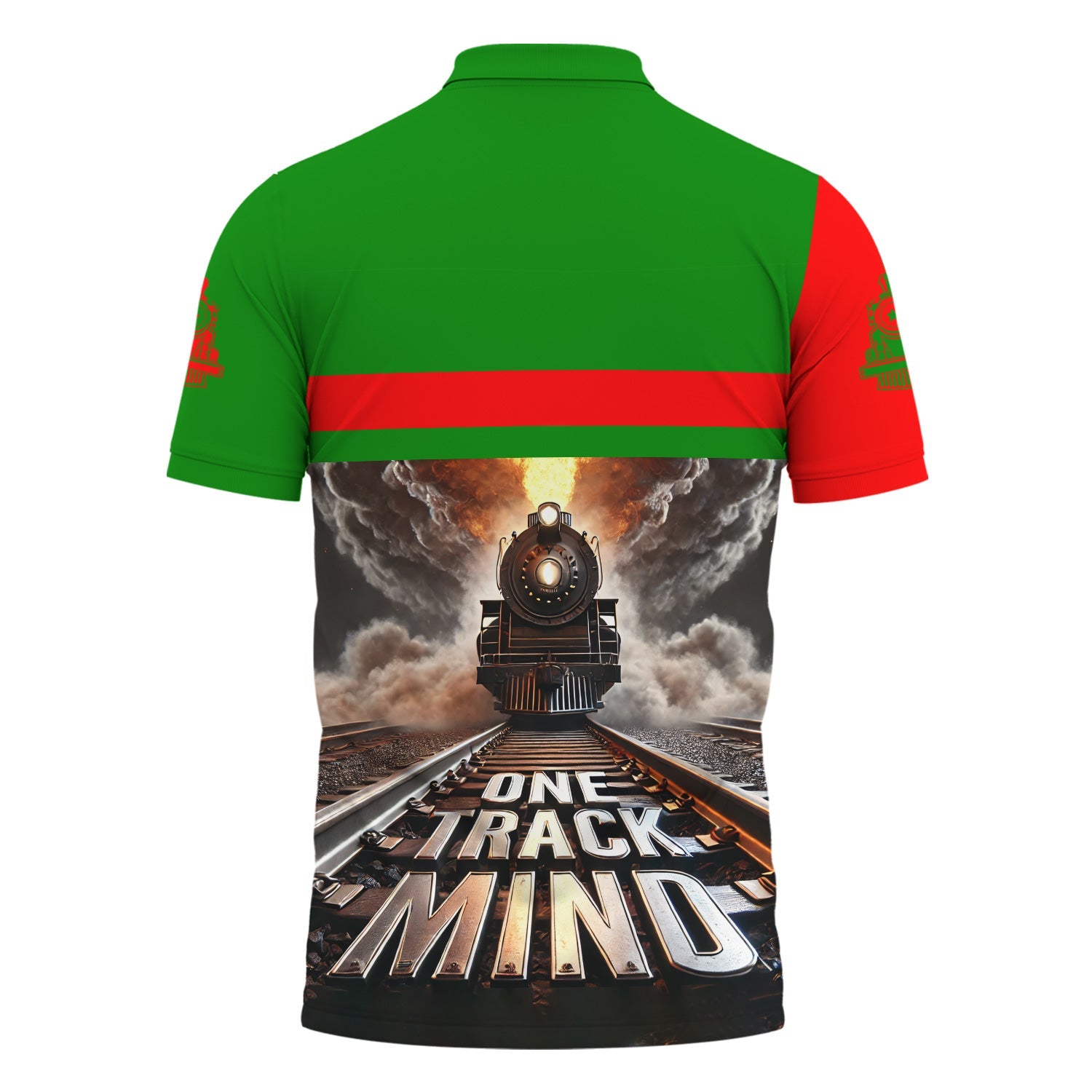 Railspirit Personalized Elgin Joliet And Eastern Railroad Polo Shirt One Track Mind Train Printed Shirt