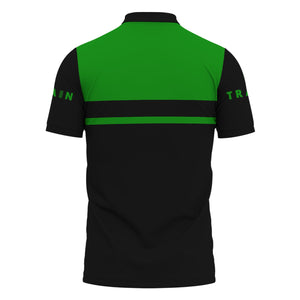 Railspirit Custom Name Elgin Joliet And Eastern Railroad Polo Shirt American Train Ticket Printed Shirt