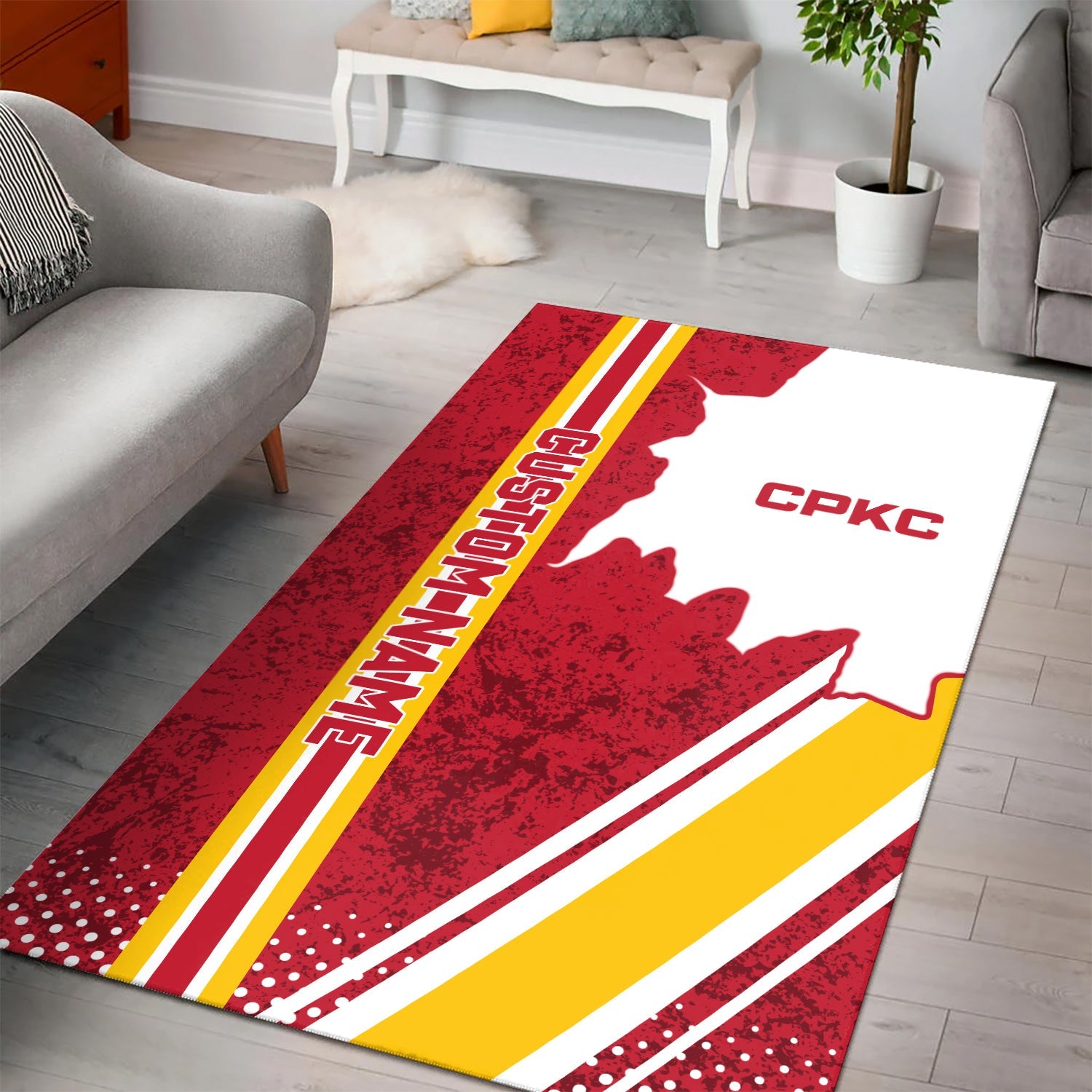 Railspirit Personalized Canadian Pacific Kansas City Area Rug Vintage CPKC All Over Printed Rug