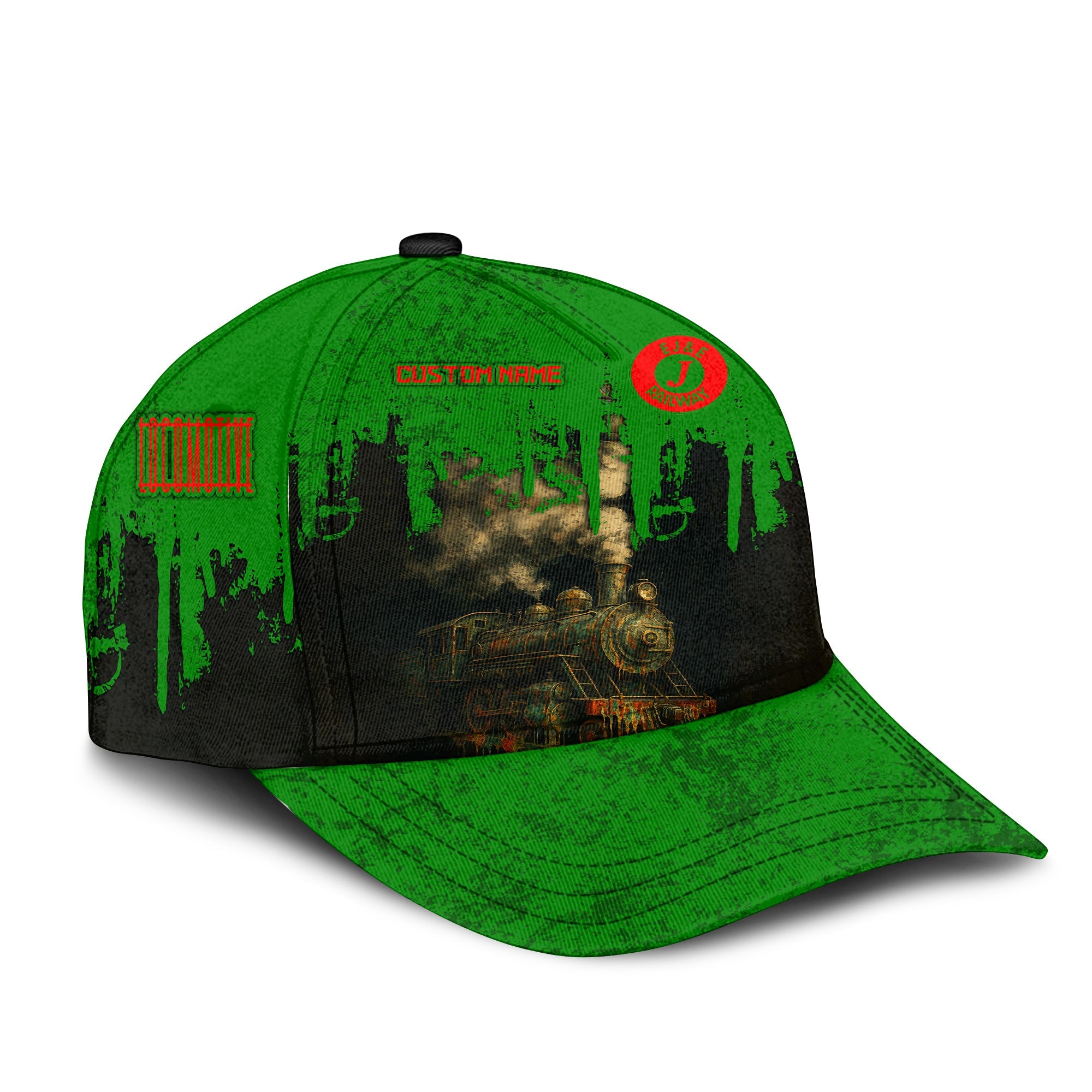 Railspirit Personalized Elgin Joliet And Eastern Railroad Classic Cap Vintage Train Art Style Cap For Locomotive Fans