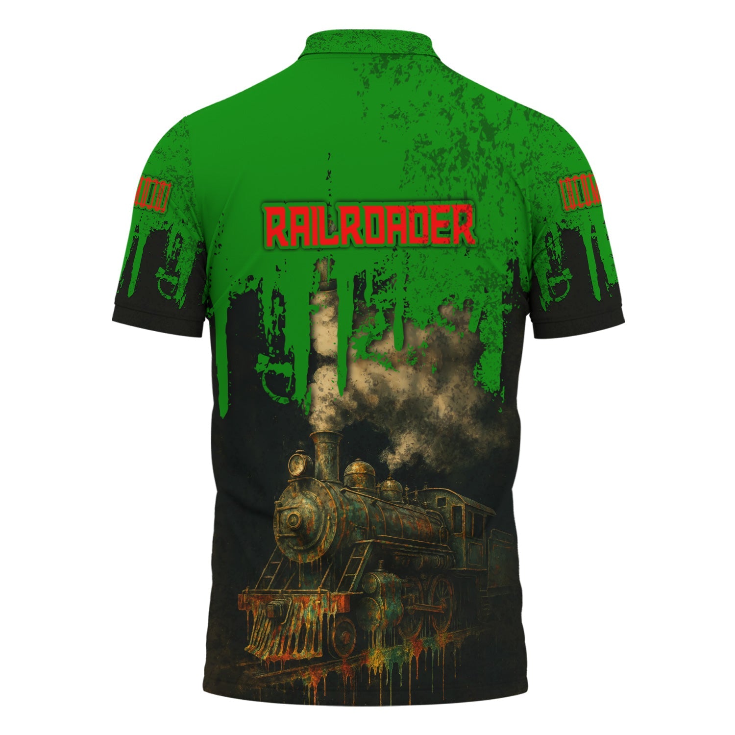 Railspirit Personalized Elgin Joliet And Eastern Railroad Polo Shirt Vintage Train Art Style Shirt For Locomotive Fans