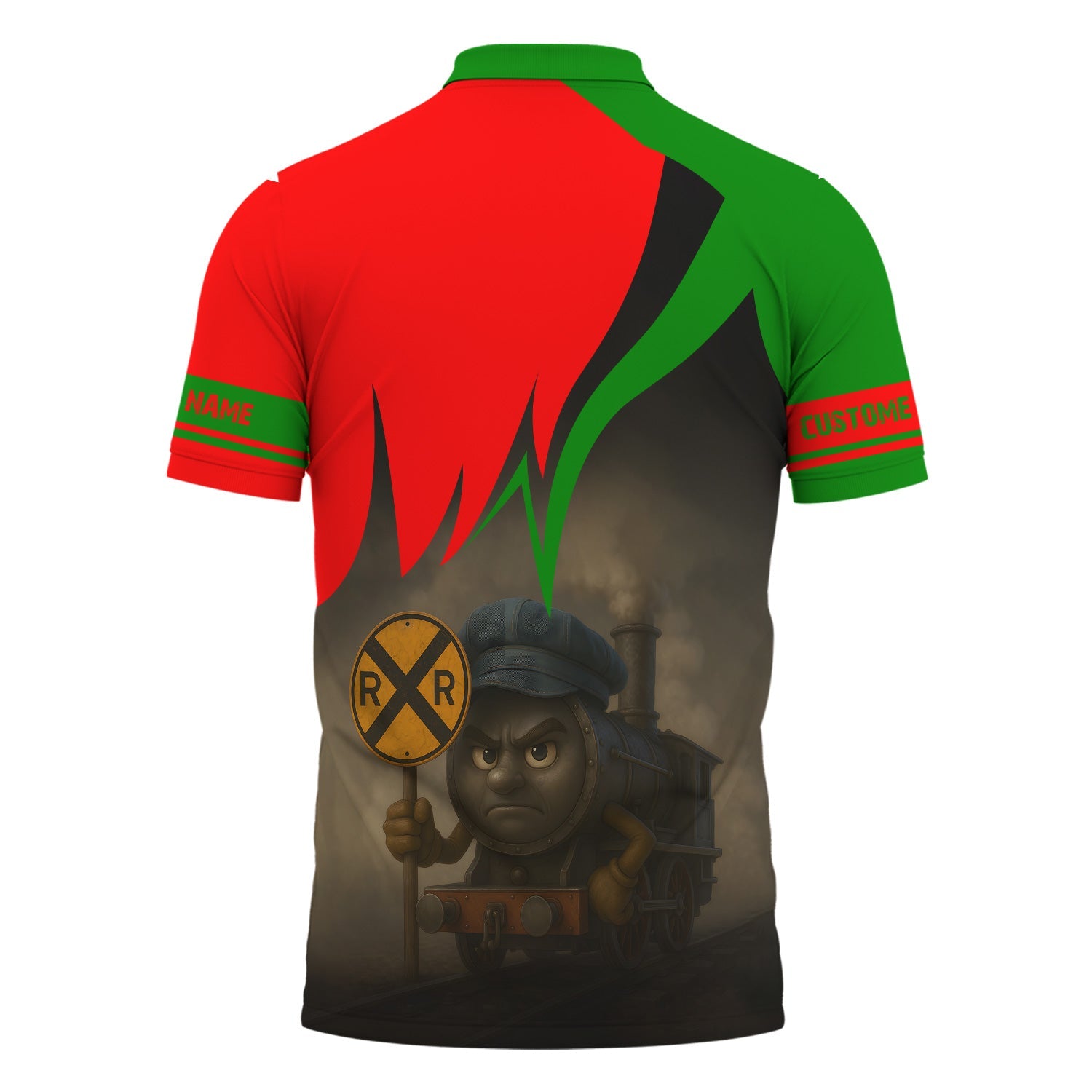 Railspirit Personalized Elgin Joliet And Eastern Railroad Polo Shirt Angry Train Polo Shirt Gift Idea For Train Lover