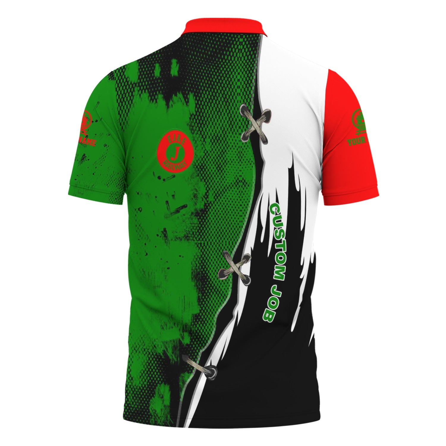 Railspirit Personalized Elgin Joliet And Eastern Railroad Polo Shirt Retro Stitches Design with Custom Position Train Shirt