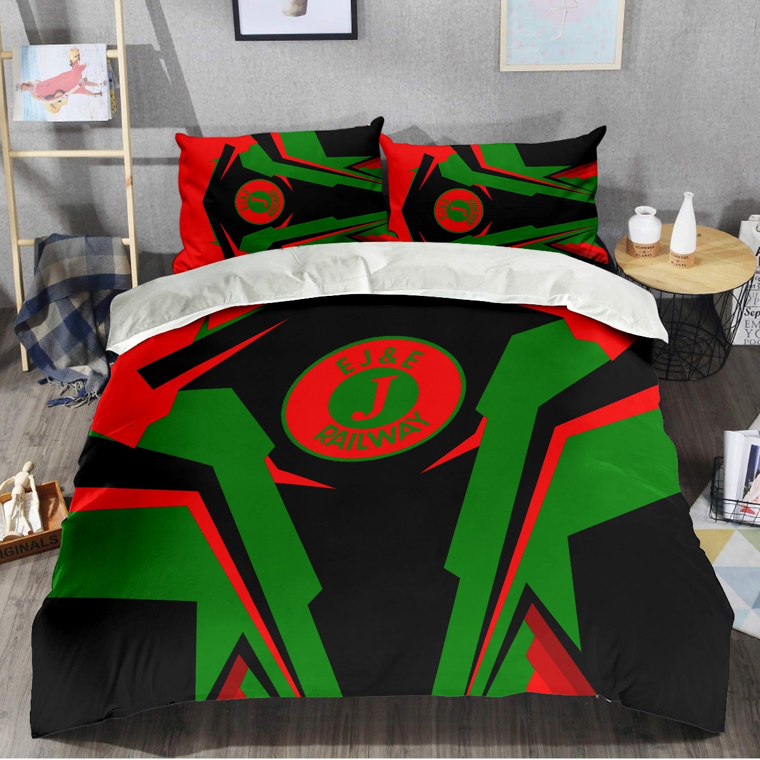 Railspirit Elgin Joliet And Eastern Railroad Bedding Set Strong Line Style Bedding Set All Over Print