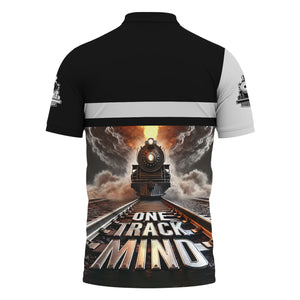 Railspirit Personalized Bessemer And Lake Erie Railroad Polo Shirt One Track Mind Train Printed Shirt