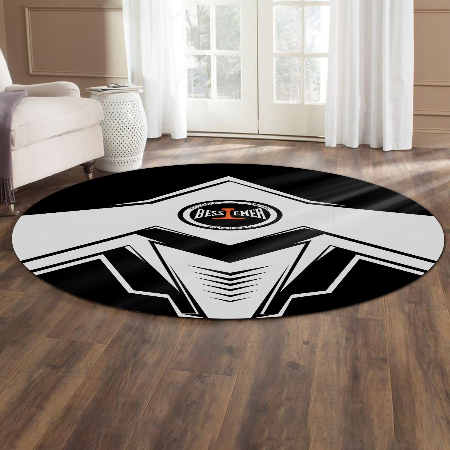 Railspirit Bessemer And Lake Erie Railroad Round Mat Railway Trainspotter Style Mat Gift Idea For Foamers