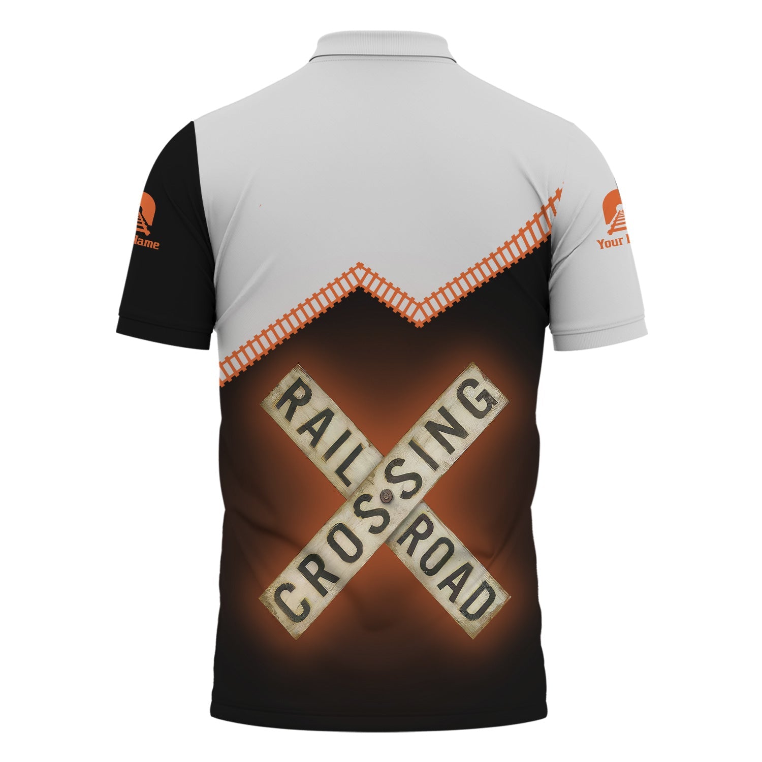 Railspirit Personalized Bessemer And Lake Erie Railroad Polo Shirt Railroad Crossing Printed Train Track Shirt