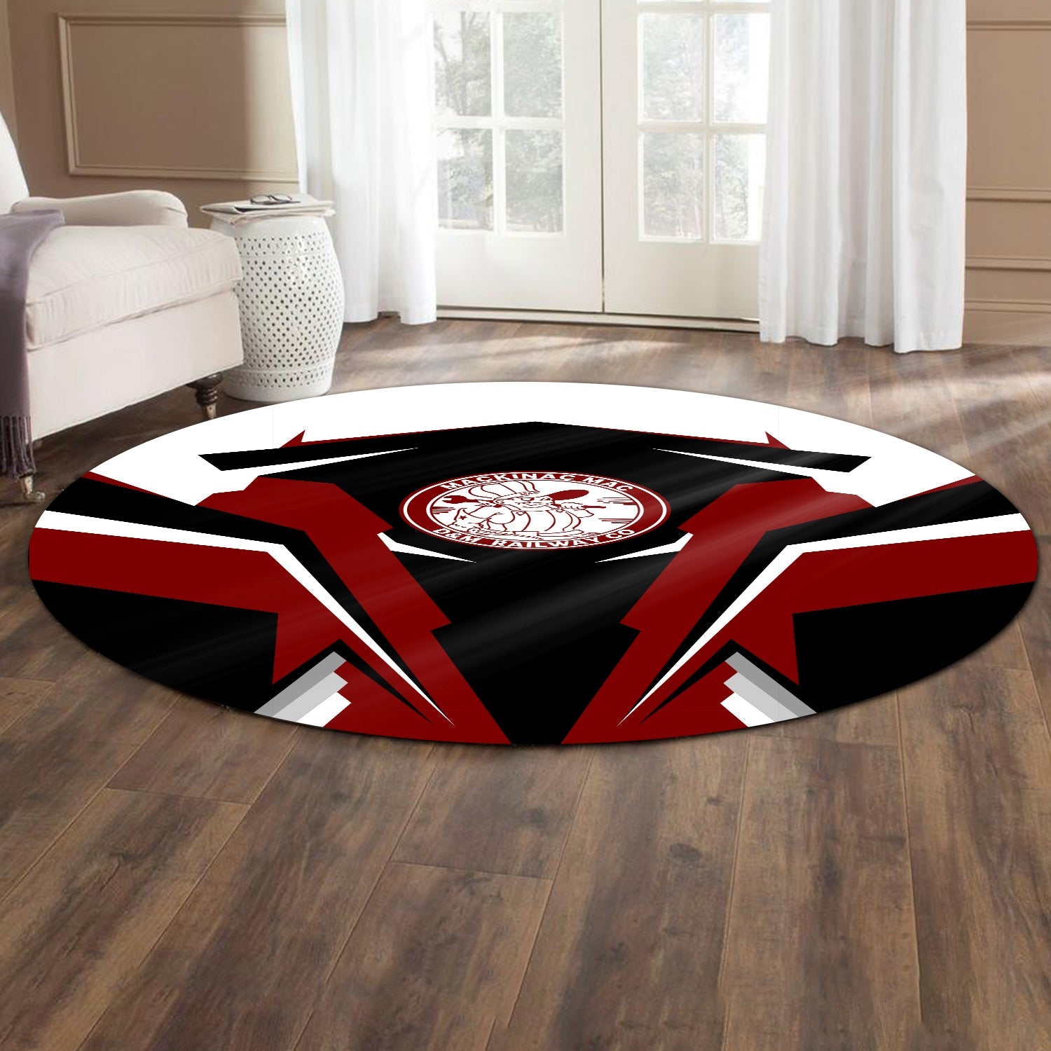 Railspirit Detroit & Mackinac Railroad Round Mat Strong Line Style Rug All Over Print