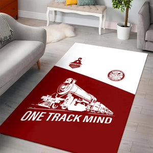 Railspirit Personalized Detroit & Mackinac Railroad Area Rug One Track Mind Train Rug Gift Idea For Train Lover