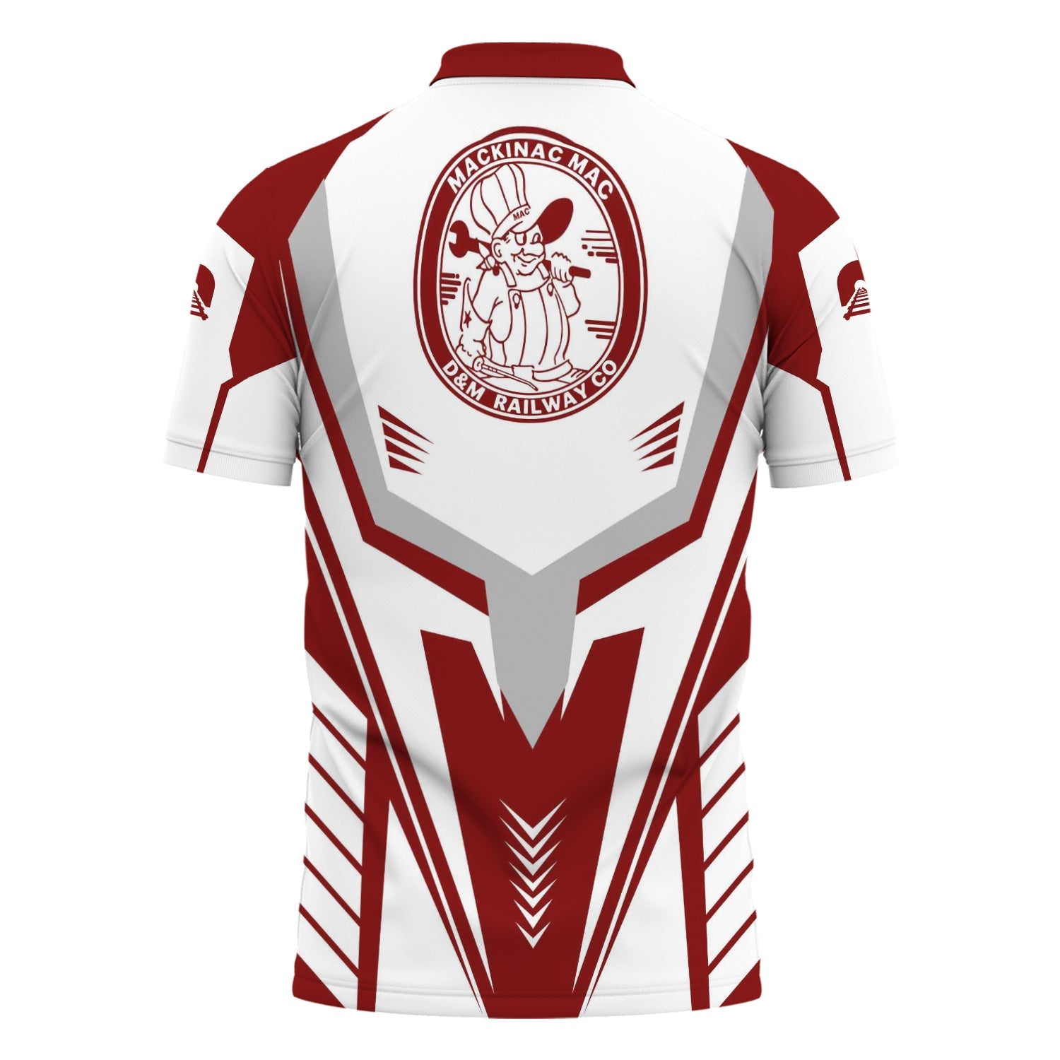 Railspirit Personalized Detroit & Mackinac Railroad Polo Shirt Workwear-Inspired with Custom Position Train Shirt