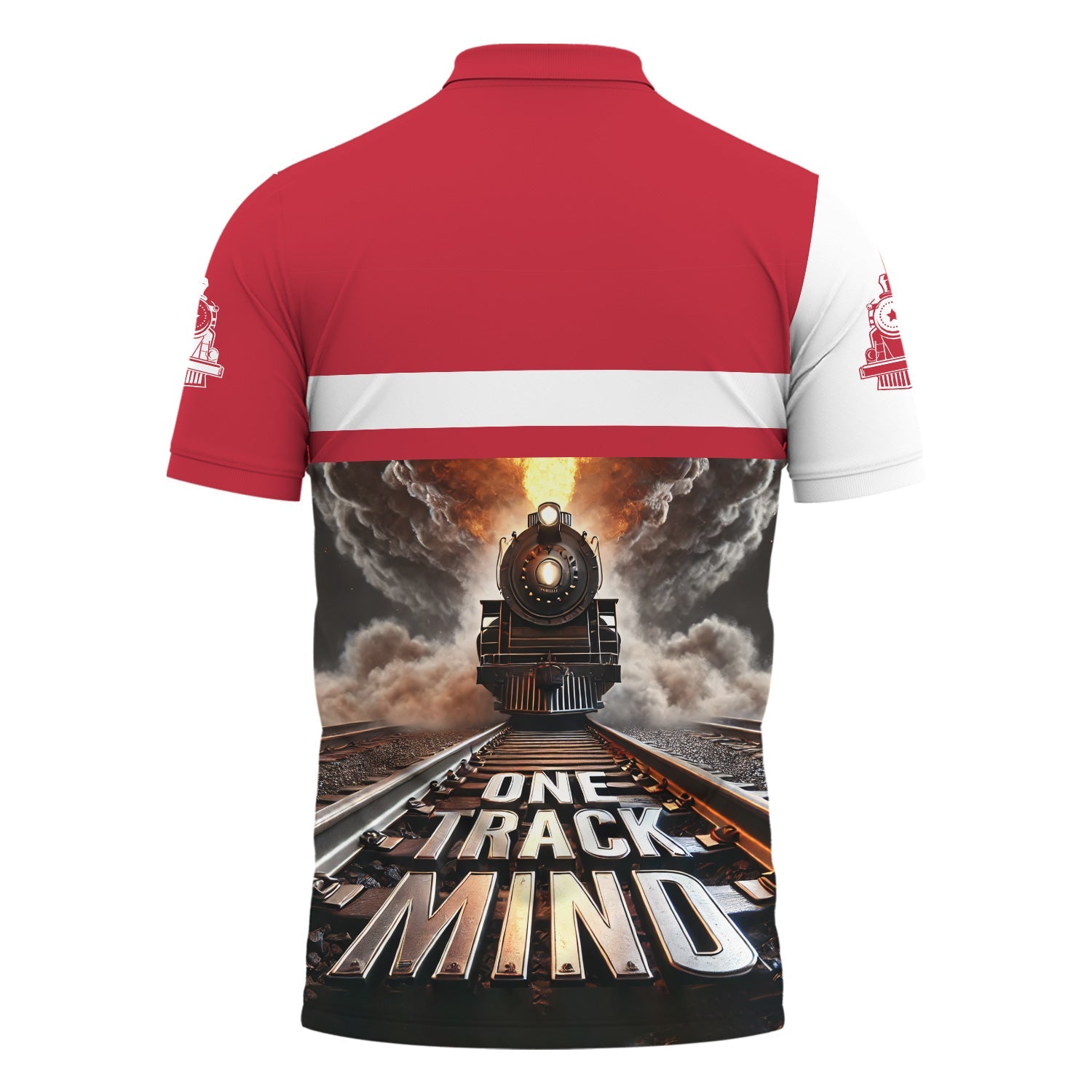 Railspirit Personalized Canadian Pacific Kansas City Polo Shirt One Track Mind CPKC Train Printed Shirt