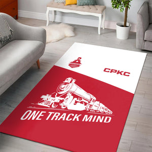 Railspirit Personalized Canadian Pacific Kansas City Area Rug One Track Mind CPKC Train Rug Gift Idea For Train Lover