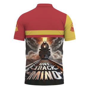 Railspirit Personalized Florida East Coast Railway Polo Shirt One Track Mind Train Printed Shirt