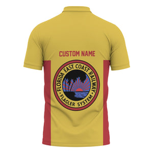 Railspirit Custom Name Florida East Coast Railway Polo Shirt Yes I Need All Those Train Printed Shirt