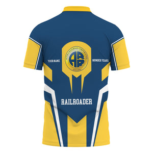 Railspirit Personalized Alaska Railroad Polo Shirt Custom Year Railroader Shirt Gift Idea For Train Lover
