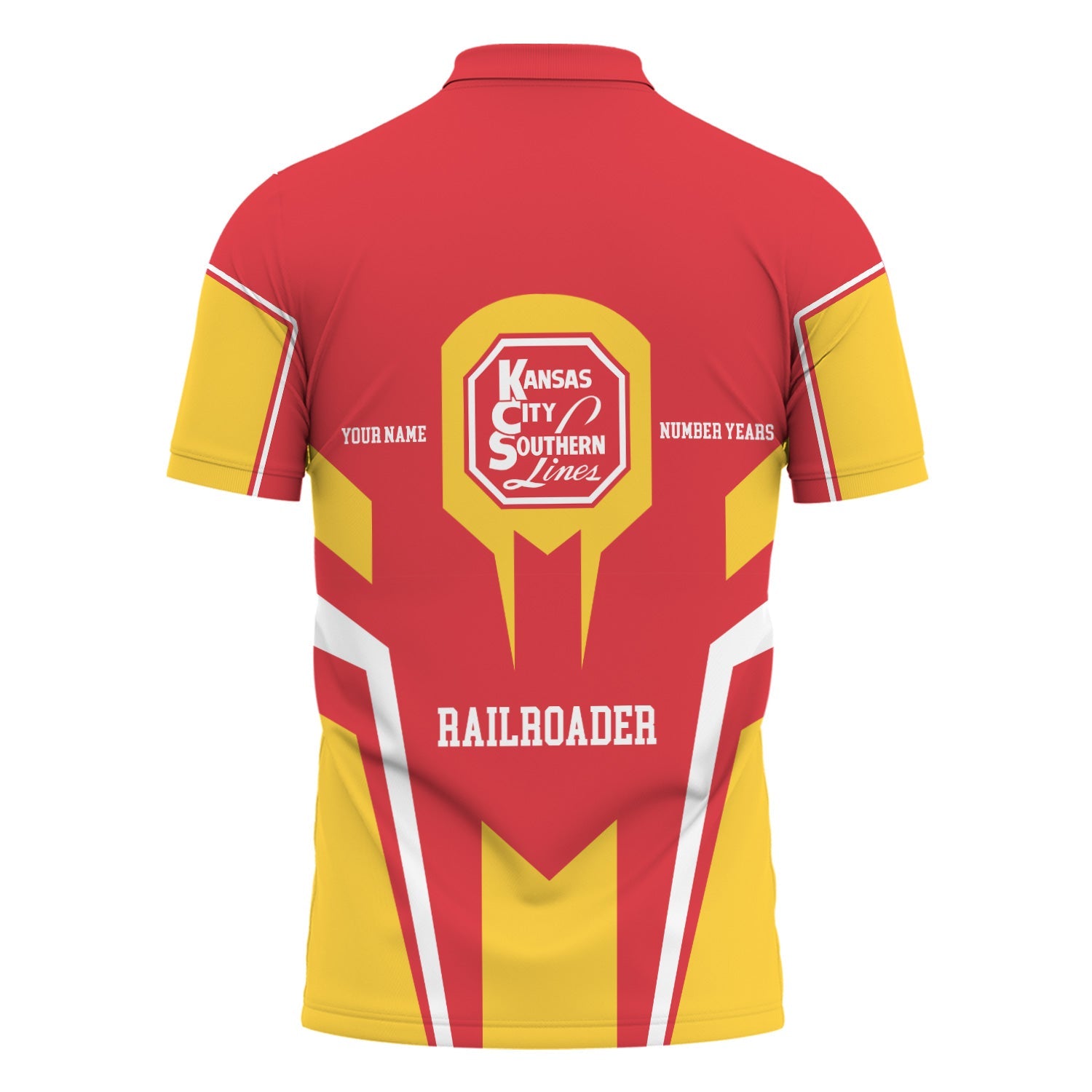 Railspirit Personalized Kansas City Southern Polo Shirt Custom Year Railroader Shirt Gift Idea For Train Lover