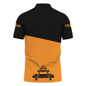 Railspirit Personalized Genesee & Wyoming Inc. Railroad Polo Shirt One Track Mind Unisex Train Shirt Gift Idea For Train Lover