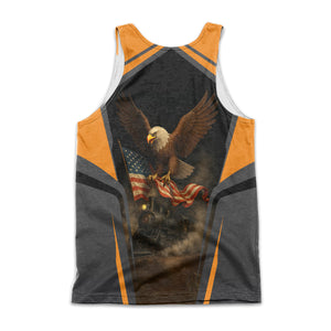 Railspirit Personalized Genesee & Wyoming Inc. Railroad Men Tank Top American Eagle Vintage Train Shirt