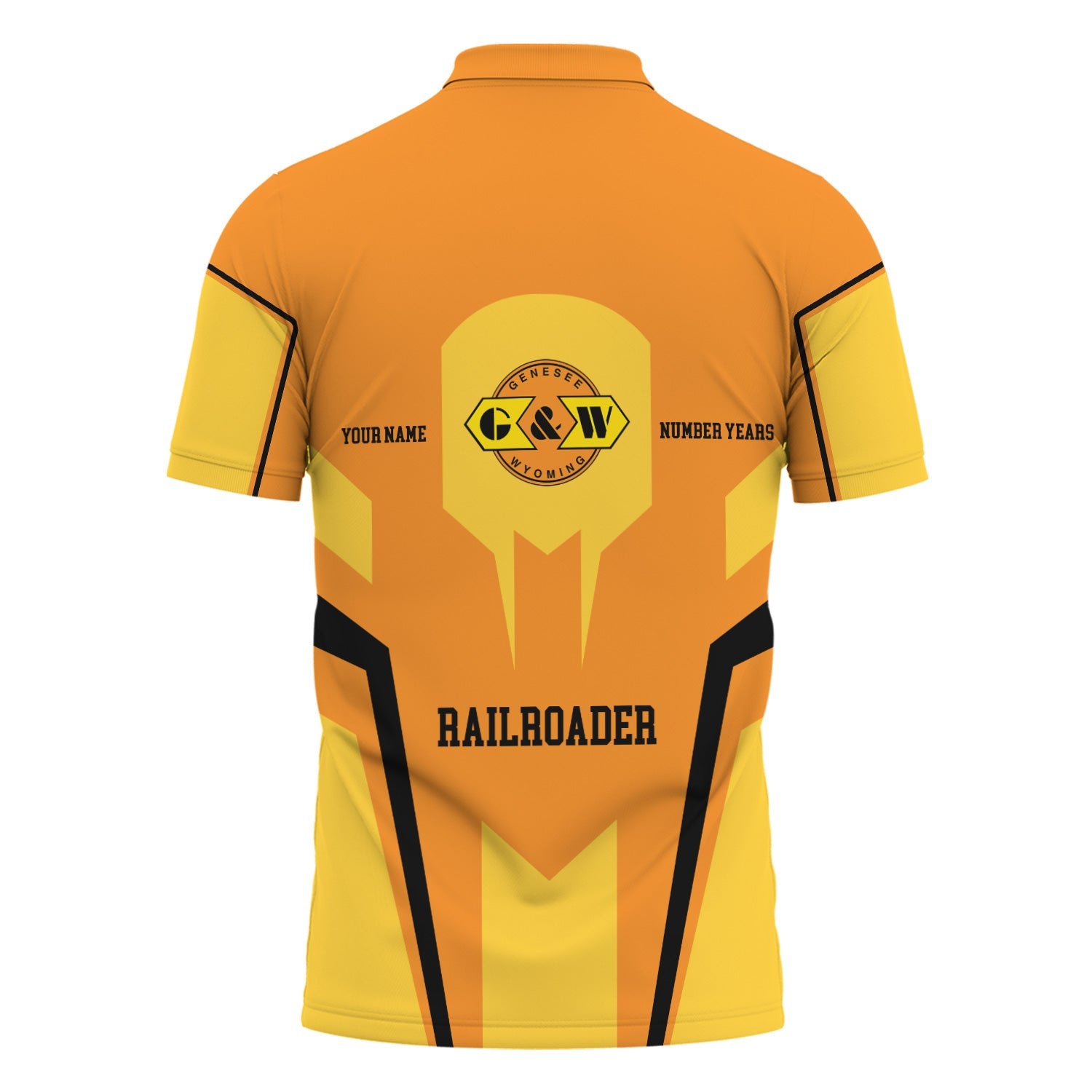 Railspirit Personalized Genesee & Wyoming Inc. Railroad Polo Shirt Custom Year Railroader Shirt Gift Idea For Train Lover