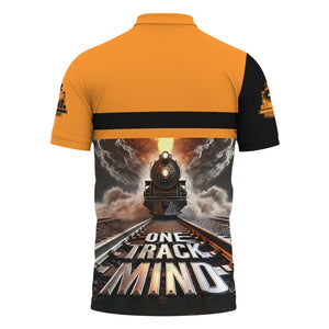 Railspirit Personalized Genesee & Wyoming Inc. Railroad Polo Shirt One Track Mind Train Printed Shirt