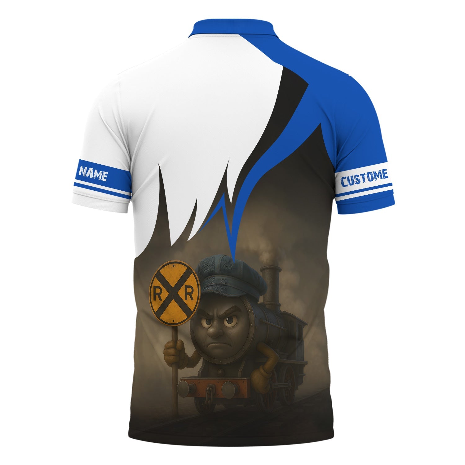 Railspirit Personalized Conrail Railroad Polo Shirt Angry Train Polo Shirt Gift Idea For Train Lover