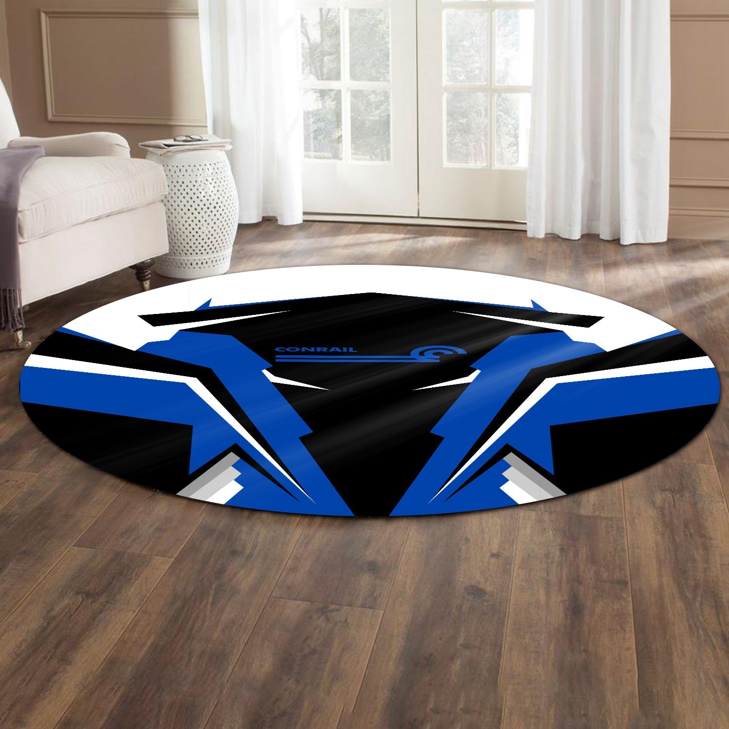 Railspirit Conrail Railroad Round Mat Strong Line Style Rug All Over Print