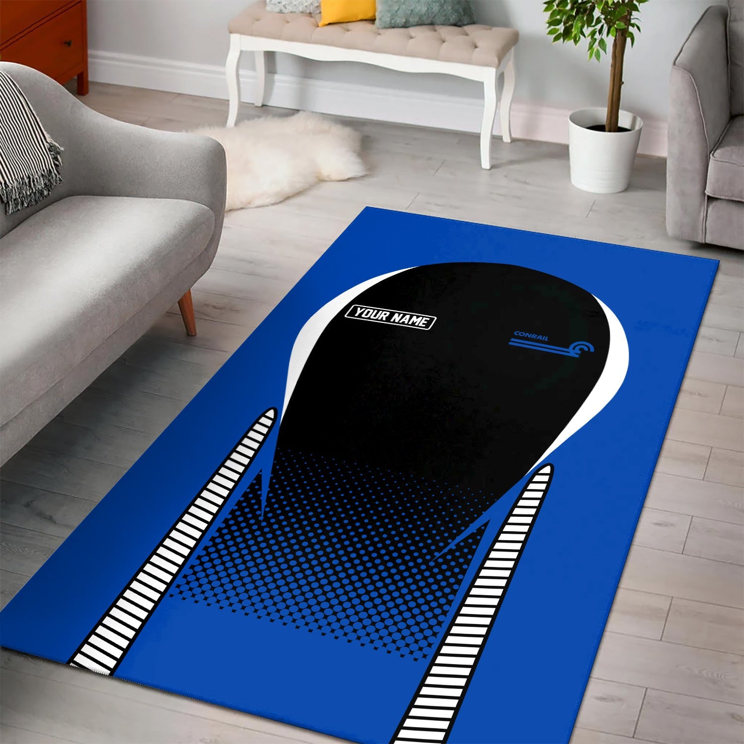 Railspirit Personalized Conrail Railroad Area Rug All Over Printed Rug