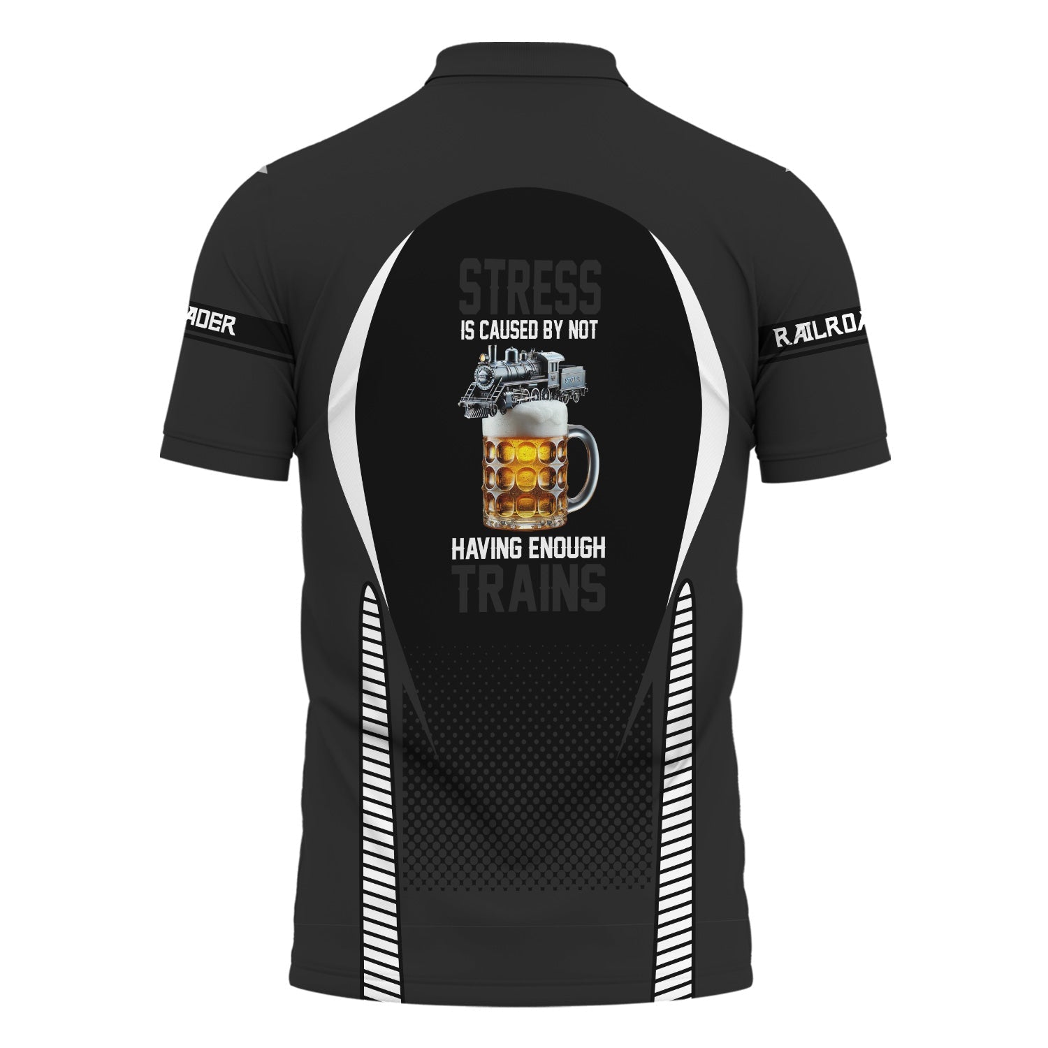 Railspirit Personalized New York Central Railroad Polo Shirt Stress Is Caused By Not Having Enough Trains Shirt All Over Print