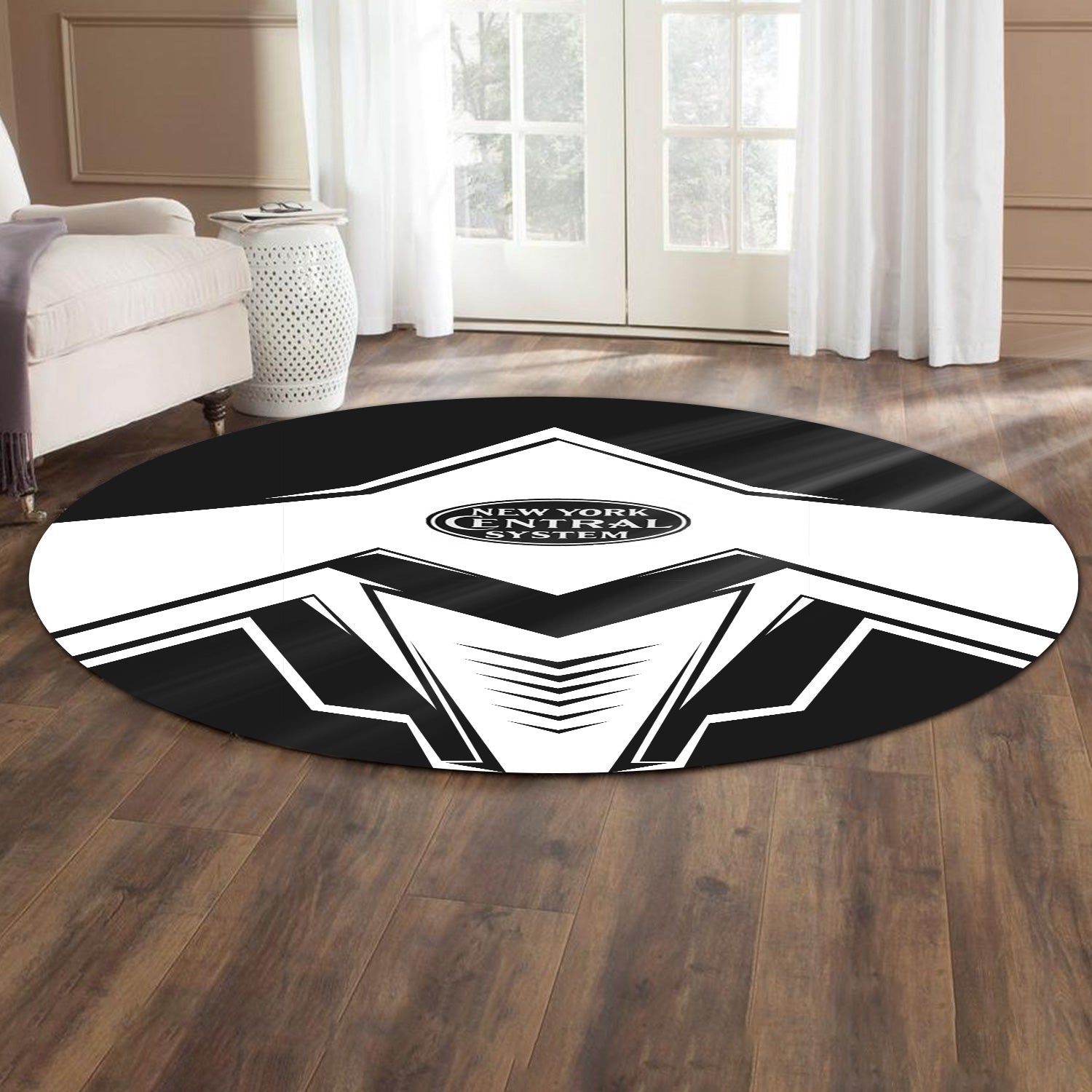 Railspirit New York Central Railroad Round Mat Railway Trainspotter Style Mat Gift Idea For Foamers