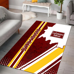 Railspirit Personalized Delaware, Lackawanna and Western Railroad Area Rug Vintage DL&W All Over Printed Rug