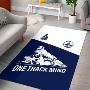 Railspirit Personalized Baltimore and Ohio Railroad Area Rug One Track Mind B&O Train Rug Gift Idea For Train Lover