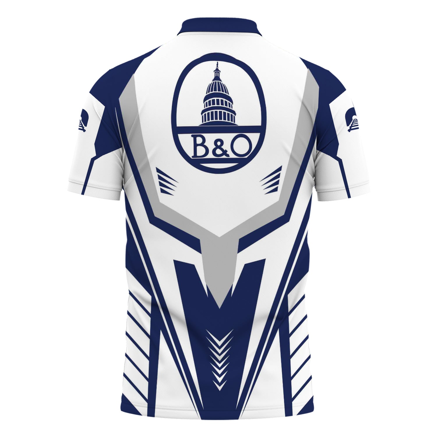 Railspirit Personalized Baltimore and Ohio Railroad Polo Shirt Workwear-Inspired with Custom Position B&O Train Shirt