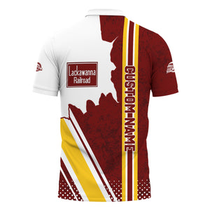 Railspirit Personalized Delaware, Lackawanna and Western Railroad Polo Shirt DL&W All Over Printed Unisex Shirt